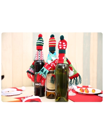 Christmas Wine Bottle Decorations