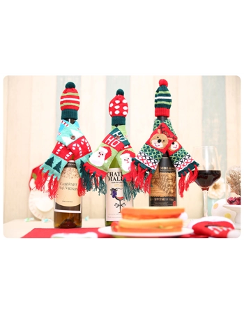 Christmas Wine Bottle Decorations