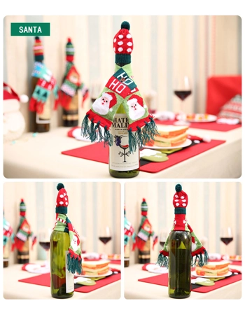 Christmas Wine Bottle Decorations