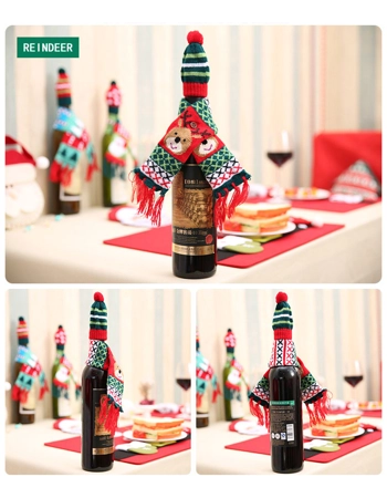 Christmas Wine Bottle Decorations