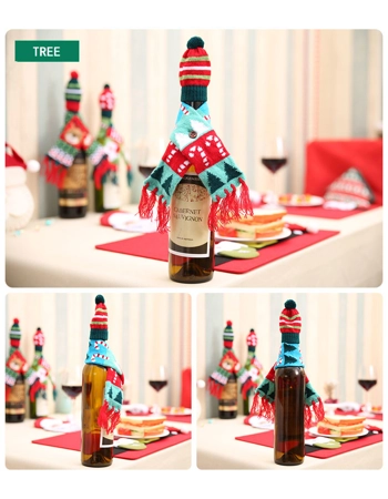 Christmas Wine Bottle Decorations
