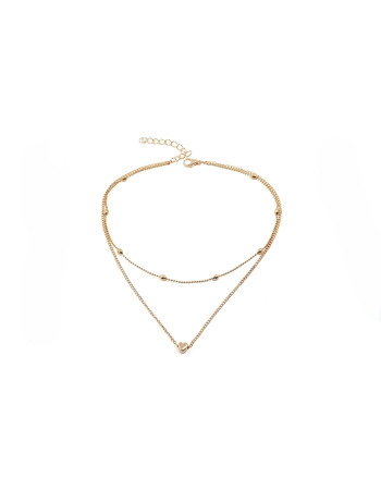 Layered Heart Choker Necklace