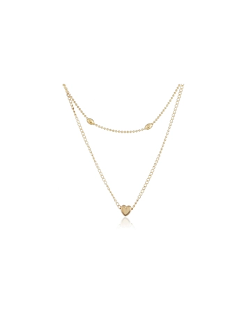 Layered Heart Choker Necklace