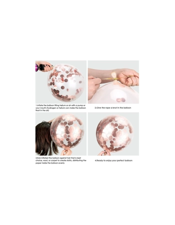 Confetti and Metallic Balloons (Pack of 20)