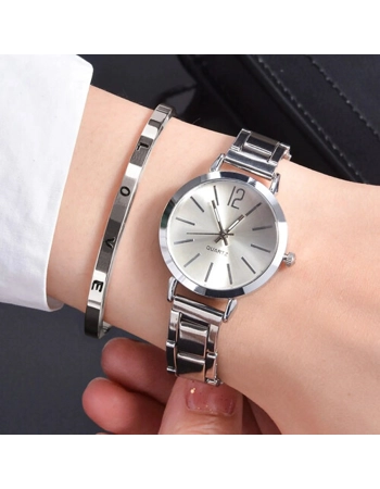 Womens Gold Watch and LOVE Bracelet Set Womens Gold Watch and LOVE Bracelet Set