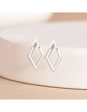 Geometric Cut Out Stud Earrings