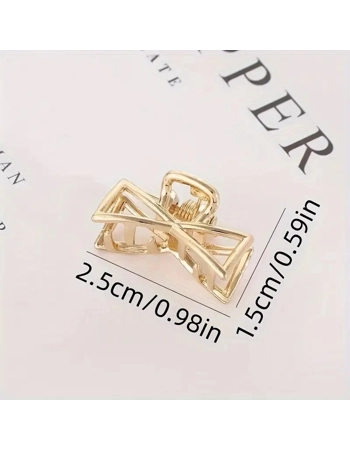 Gold Geometric Hair Clips Set