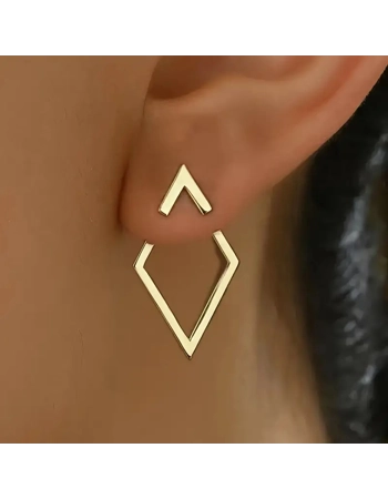 Geometric Cut Out Stud Earrings