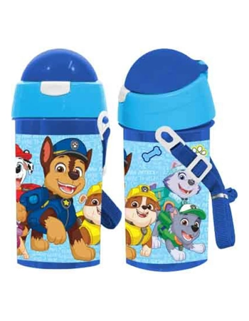Flip-Top Water Bottle with Straw - Peppa Pig or Paw Patrol Design