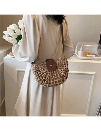 Half-Moon Woven Crossbody Bag Half-Moon Woven Crossbody Bag