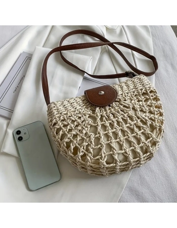 Half-Moon Woven Crossbody Bag Half-Moon Woven Crossbody Bag