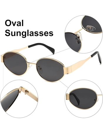 Gold Frame Oval Sunglasses Gold Frame Oval Sunglasses