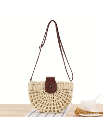 Half-Moon Woven Crossbody Bag Half-Moon Woven Crossbody Bag