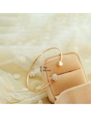 Heart Rhinestone Open Bangle Heart Rhinestone Open Bangle