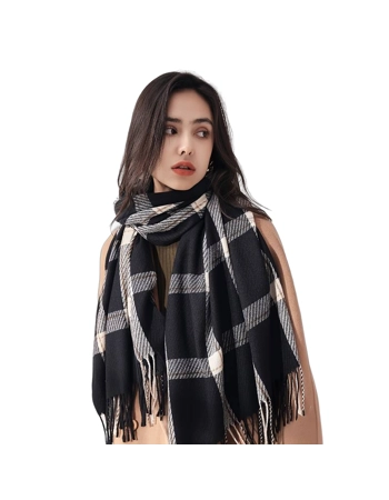 Soft Winter Checked Scarf