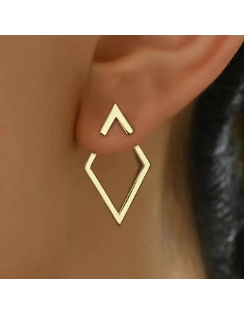 Geometric Cut Out Stud Earrings