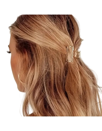 Gold Geometric Hair Clips Set