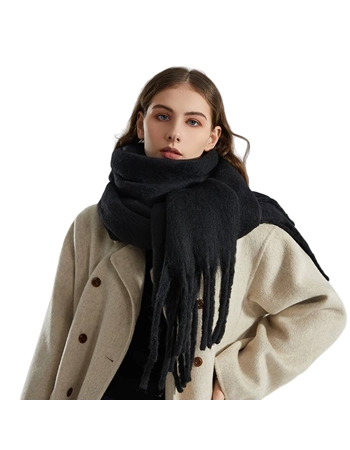 Chunky Winter Tassel Scarf