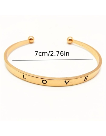 Womens Gold Watch and LOVE Bracelet Set Womens Gold Watch and LOVE Bracelet Set