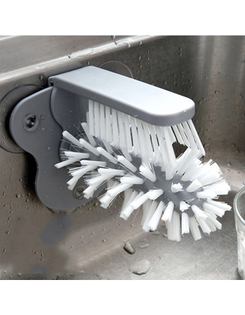 Bottle Cleaning Brush with Suction Cup - Kitchen Sink Organiser
