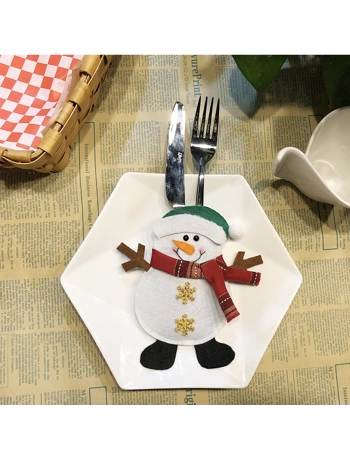 Christmas Table Decorations Cutlery Holders (Pack of 3)