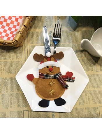 Christmas Table Decorations Cutlery Holders (Pack of 3)