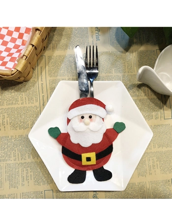 Christmas Table Decorations Cutlery Holders (Pack of 3)