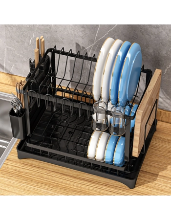 2-Tier Dish Drying Rack for Kitchen Countertop