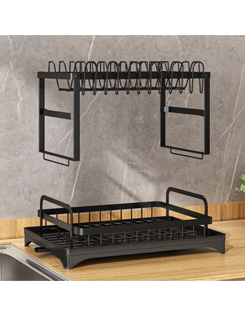 2-Tier Dish Drying Rack for Kitchen Countertop