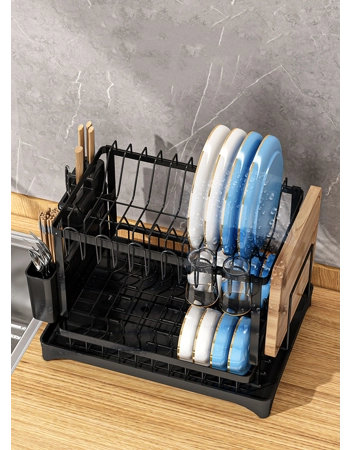 2-Tier Dish Drying Rack for Kitchen Countertop
