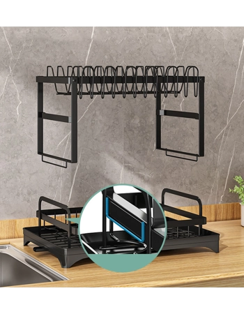 2-Tier Dish Drying Rack for Kitchen Countertop
