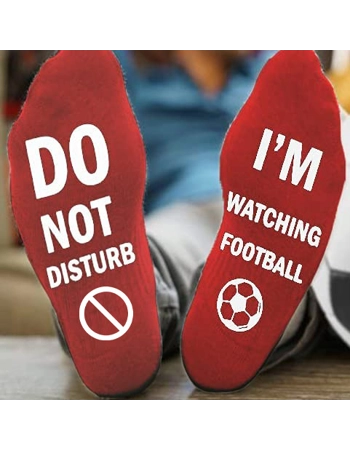 Men's "Do Not Disturb" Football Socks