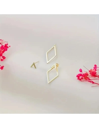 Geometric Cut Out Stud Earrings