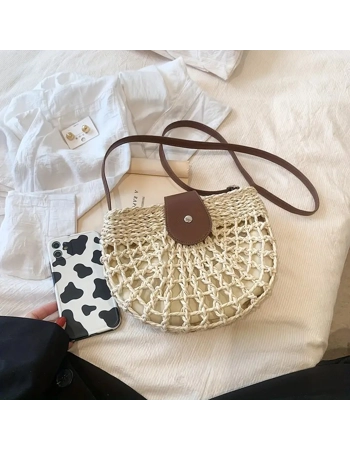 Half-Moon Woven Crossbody Bag Half-Moon Woven Crossbody Bag
