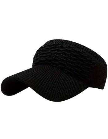 Textured Knit Sun Visor