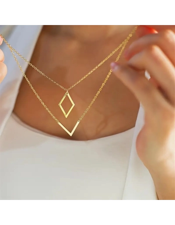 Minimalist V Pendant Necklace