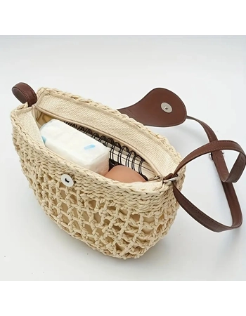 Half-Moon Woven Crossbody Bag Half-Moon Woven Crossbody Bag