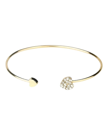 Heart Rhinestone Open Bangle Heart Rhinestone Open Bangle