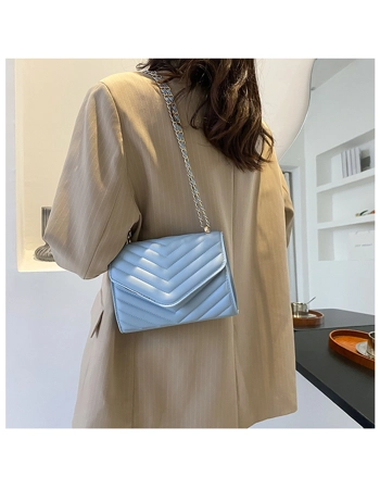 Quilted Shoulder Bag with Chain Strap