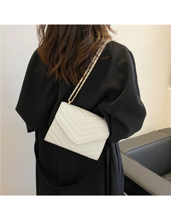 Quilted Shoulder Bag with Chain Strap