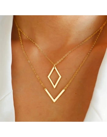 Minimalist V Pendant Necklace
