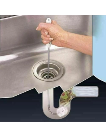 Flexible drain online cleaning tool