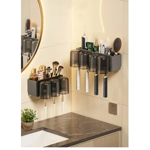 Wall-Mounted Toothbrush Holder & Bathroom Organiser