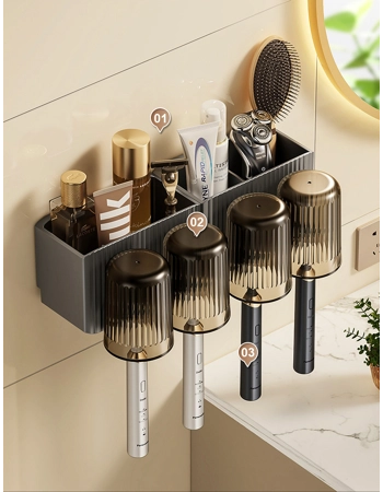 Wall-Mounted Toothbrush Holder & Bathroom Organiser