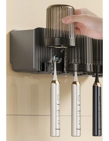 Wall-Mounted Toothbrush Holder & Bathroom Organiser