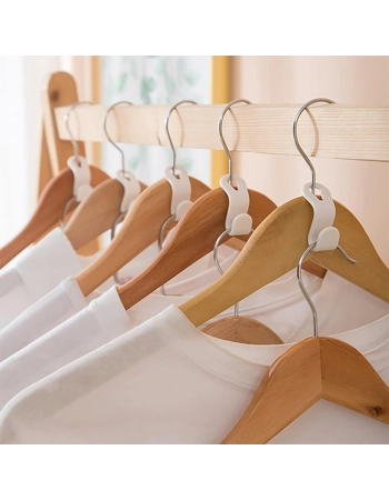 Space Saving Clothes Hanger Connector Hooks