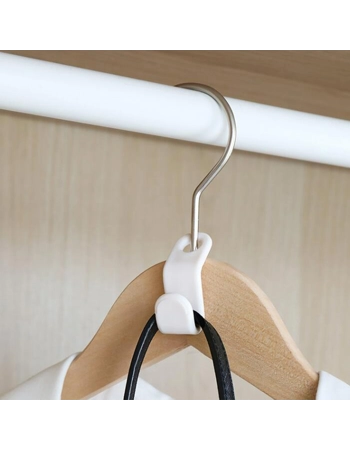 Space Saving Clothes Hanger Connector Hooks
