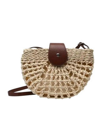 Half-Moon Woven Crossbody Bag Half-Moon Woven Crossbody Bag