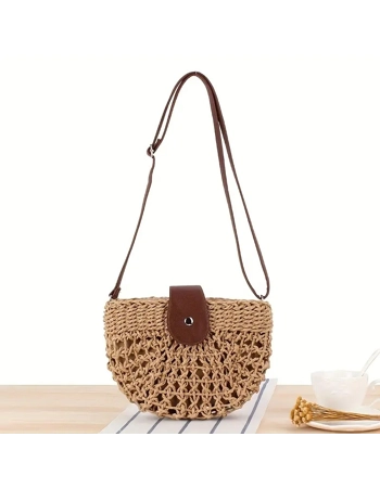 Half-Moon Woven Crossbody Bag Half-Moon Woven Crossbody Bag