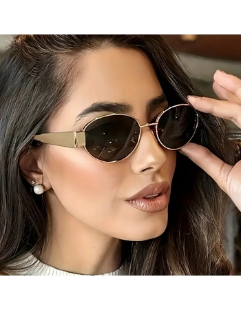 Gold Frame Oval Sunglasses Gold Frame Oval Sunglasses